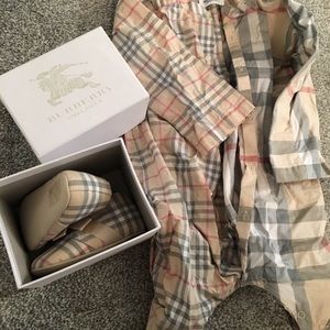 Toddler Burberry romper and shoes